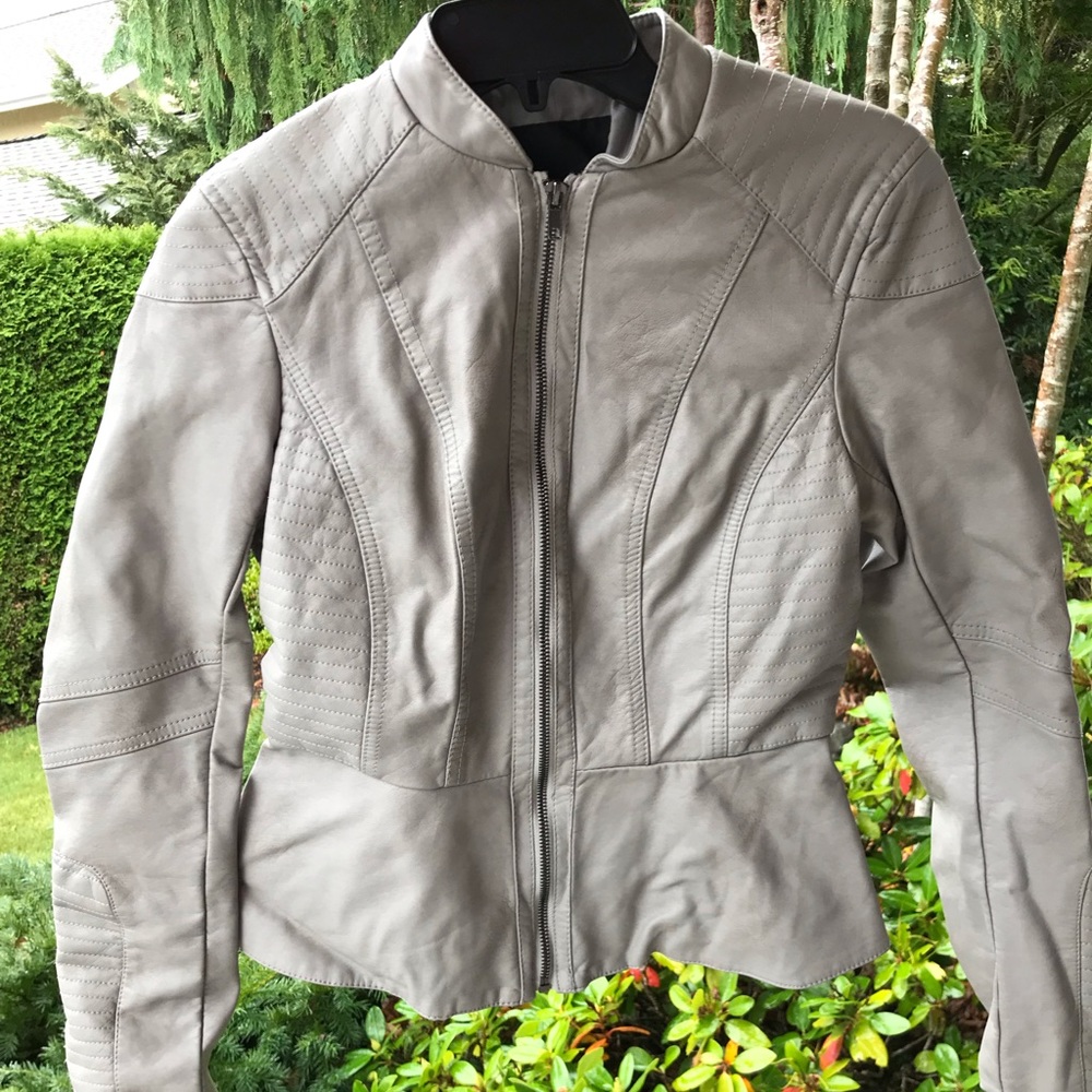 Pleather Bomber Jacket - image 1